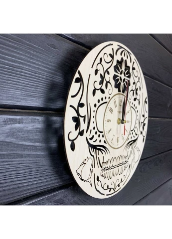 Стильний настінний дерев'яний годинник в готичному стилі 7Arts (253567895)