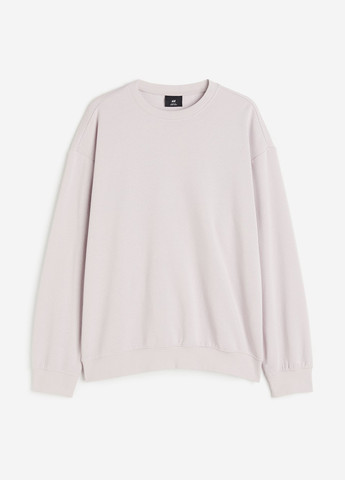 Розово-лиловый свитшот H&M однотонный без декора (311950470)