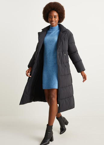 Голубое кэжуал платье платье-свитер C&A однотонное