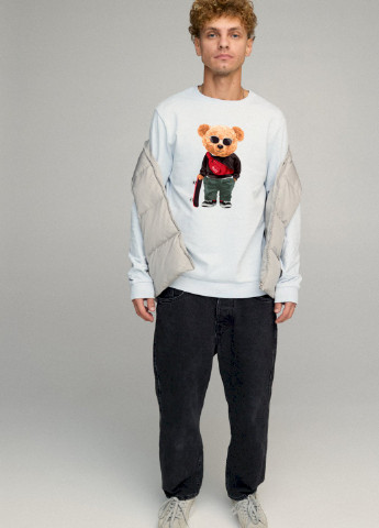 Светло-голубой свитшот мужской basic /no flis/ YAPPI (252258786)