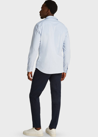 Голубой классическая, кэжуал рубашка однотонная Calvin Klein