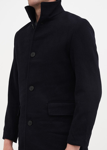 Темно-синее демисезонное Пальто однобортное H&M