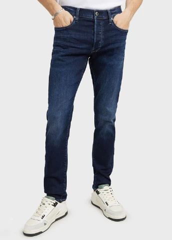 Синие демисезонные слим джинсы G-Star Raw
