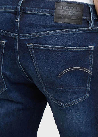 Синие демисезонные слим джинсы G-Star Raw