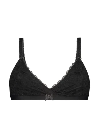 Чорний бюстгальтер для годуючих Hunkemoller без кісточок бавовна
