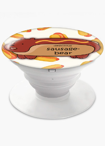 Попсокет (Popsockets) держатель для смартфона Вся правда о медведях (We Bare Bears) (8754-2906) Черный MobiPrint (229014717)