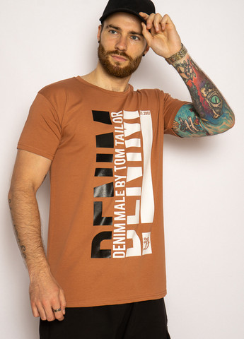 Светло-коричневая футболка Time of Style