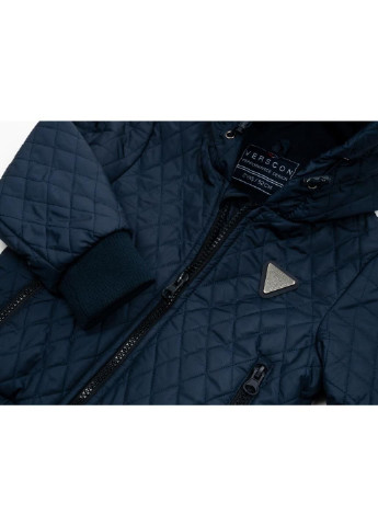 Темно-синяя демисезонная куртка стеганая (3439-110b-blue) Verscon