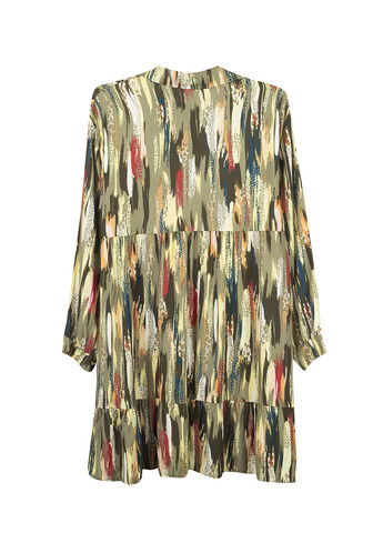 Комбинированное кэжуал платье на запах Marta Marzotto с абстрактным узором