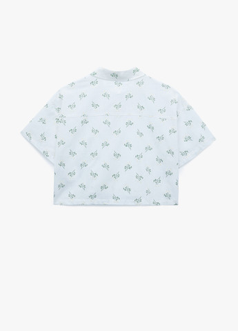 Белая кэжуал рубашка с цветами KOTON