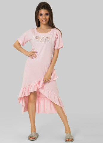 Светло-розовое кэжуал платье Azuri однотонное