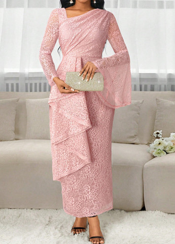 Рожева кежуал сукня силуетна SHEIN однотонна