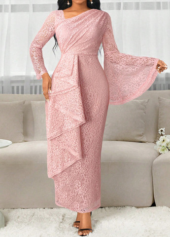 Рожева кежуал сукня силуетна SHEIN однотонна