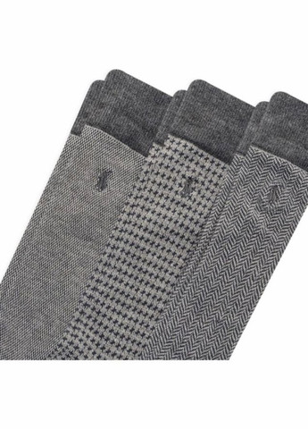 Сірі шкарпетки (3 пари) Ralph Lauren геометричні (346056784)