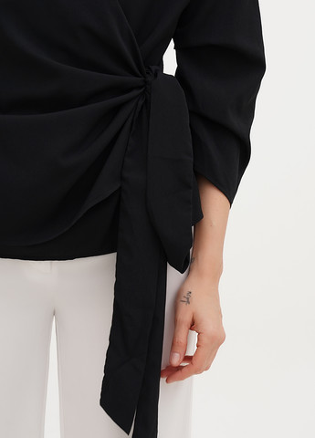 Чёрная блуза на запах Zara