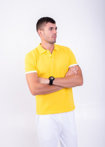 Желтая футболка-футболка поло мужская для мужчин TvoePolo