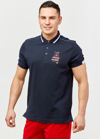 Темно-синяя футболка-поло для мужчин Campione с логотипом