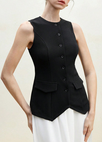 Комбинированный летний комплект (жилет, юбка) SHEIN