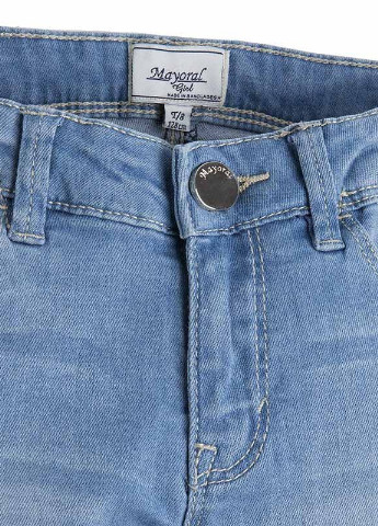 Светло-голубые демисезонные скинни джинсы для девочки Mayoral