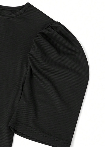 Чорний літній комплект (блуза, штани) SHEIN