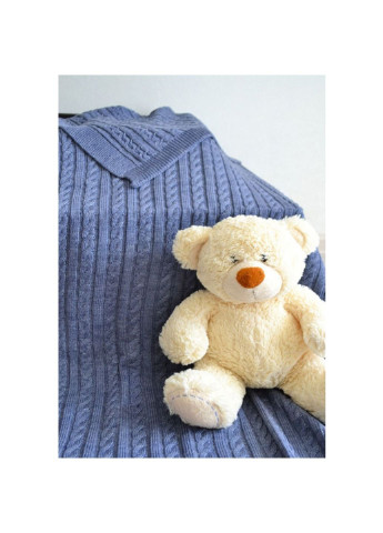 Плед Soft косы Синий меланж 90x130 см (11681) Прованс (254008320)