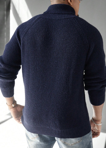 Темно-синій зимовий светр SHEIN