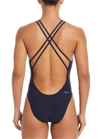 Темно-синий демисезонный купальник слитный Nike