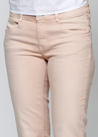 Розовые кэжуал демисезонные прямые брюки Tom Tailor