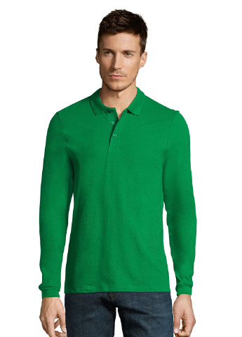 Светло-зеленая мужская футболка поло Sol's однотонная