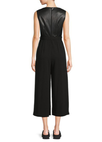 Комбінезон Calvin Klein комбінезон-брюки однотонний чорний кежуал поліестер