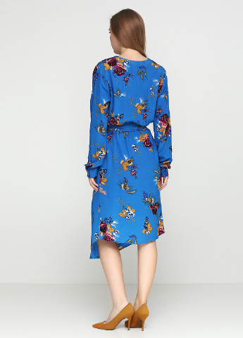 Синее кэжуал платье Gestuz с цветочным принтом