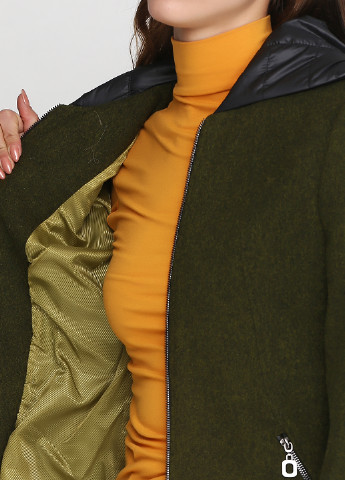 Зеленое демисезонное Пальто с капюшоном Chaleur Dor