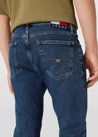 Темно-синие демисезонные зауженные джинсы Tommy Jeans