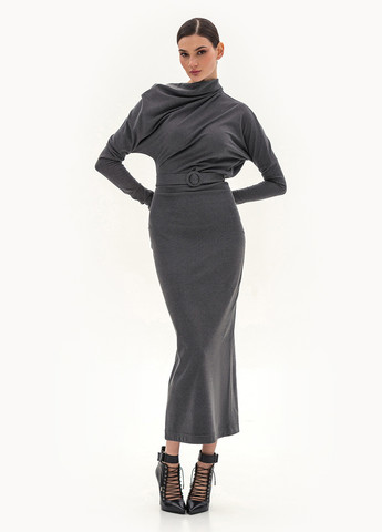 Графітова кежуал сукня силуетна BGL однотонна