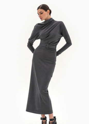 Графітова кежуал сукня силуетна BGL однотонна