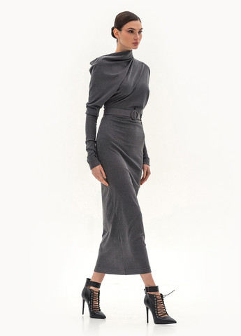 Графітова кежуал сукня силуетна BGL однотонна