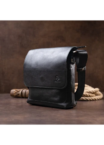 Чоловіча шкіряна сумка 21х23х4,5 см Grande Pelle (252127071)