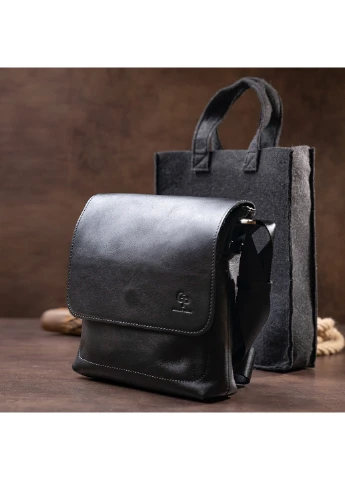 Чоловіча шкіряна сумка 21х23х4,5 см Grande Pelle (252127071)