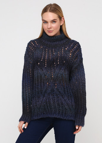 Сіро-синій зимовий светр Crisca