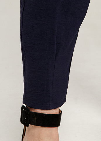 Темно-синие кэжуал летние зауженные брюки A'll Posa