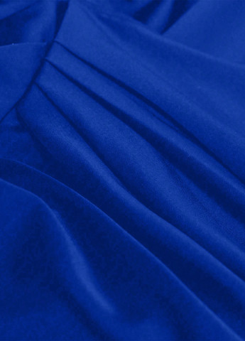 Синее кэжуал платье на запах SHEIN однотонное