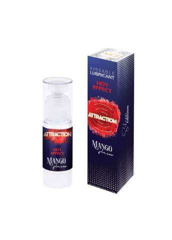 Змазка для орального сексу з зігрівальним ефектом Attraction Heat Mango (50 мл) MAI (254785148)