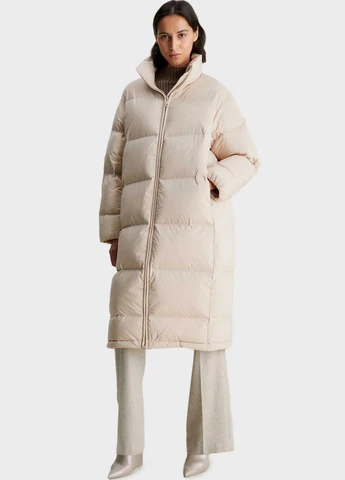 Бежевий зимній Пуховик Calvin Klein