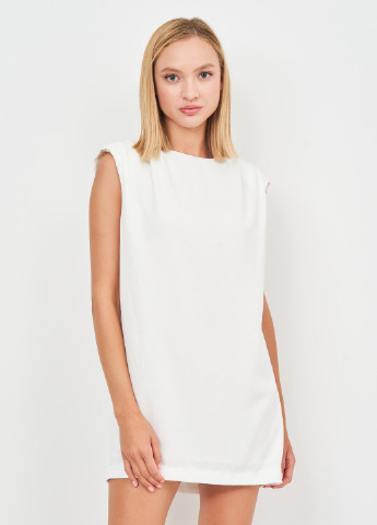 Белое кэжуал платье Zara однотонное