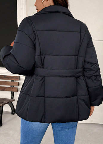 Черная зимняя куртка SHEIN