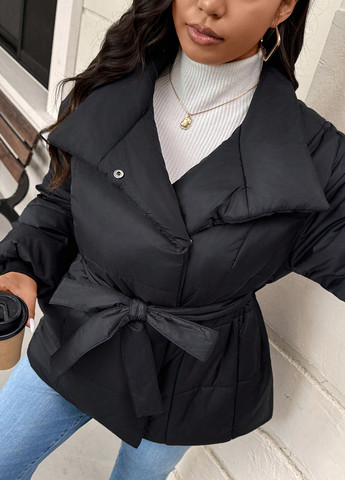 Черная зимняя куртка SHEIN