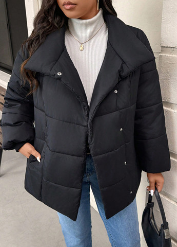 Черная зимняя куртка SHEIN