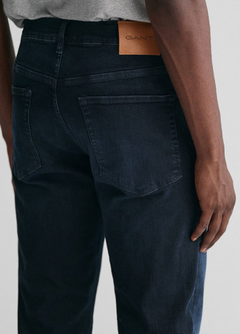 Синие демисезонные прямые джинсы Gant