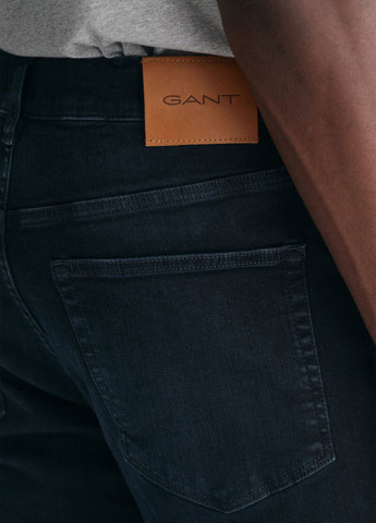 Синие демисезонные прямые джинсы Gant