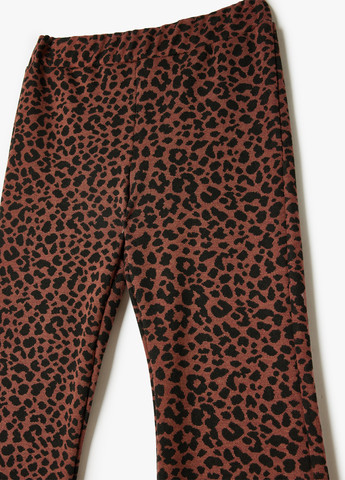 Коричневые кэжуал демисезонные клеш брюки KOTON